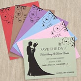 Save The Date Cards - Bride & Groom Silhouette