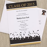 Personalized Graduation Party Invitiations - Hats Are Off - 6773