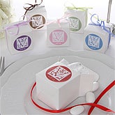 Floral Monogram Custom Favor Boxes