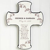 Marriage Blessings Personalized Wedding Wall Cross - 6887 Marriage Blessings Personalized Wedding Wall Cross - 6887