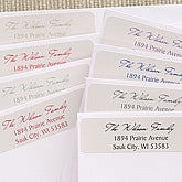 Family Return Address Labels - Signature Script - 6898