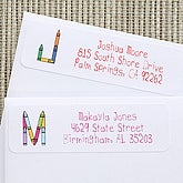 Crayon Time Personalized Return Address Labels for Kids - 6917