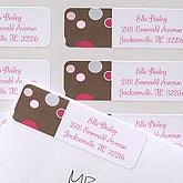 Polka Dot Print© Return Address Labels