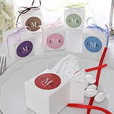 Personalized Wedding Favor Boxes with Monogram - 6940