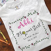 Personalized Flower Girl Baseball Cap, Fitted T Shirt, Sweatshirt, T Shirt