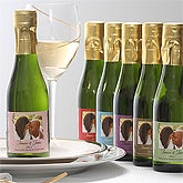 Personalized Champagne Bottle Wedding Favors - Filigree - 7092D