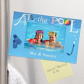 secondary_category(ies) nolink] >> At The Pool&copy; Personalized Photo Magnet