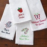 Embroidered Kitchen Towel Set - Summer Time Designs - 7120