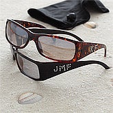 Ladies Boutique >> Personalized Tortoise Sunglasses - Rhinestone Monogram