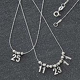 Sterling Silver Personalized Necklaces - Your Special Number - 7131D