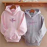 Personalized Grey Girls Sweatshirt - All About Me, Pink Sweatshirt for Girls - All About Me
