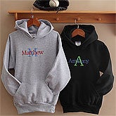 Personalized Black Sweatshirt for Boys - All About Me, Grey Boys Sweatshirt - All About Me