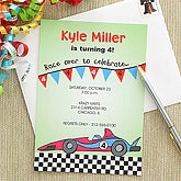 Race On Over Custom Birthday Invitations birthday gift