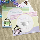 Personalized Thank You Cards For Kids - Cupcakes - 7220