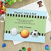 Personalized Kids Sports Thank You Cards - 7222
