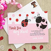 Personalized Girls Thank You Cards - Ladybug - 7226