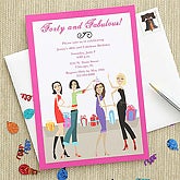 Girls Night Out Personalized Party Invitations - 7240