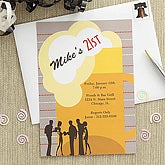 Beer Mug Personalized Birthday Party Invitations - 7244