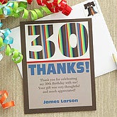 Custom Personalized Birthday Thank You Cards - Stripes - 7246