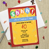 Personalized Surprise Birthday Party Invitations - 7286