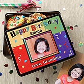 Personalized Photo Cookie Tins - Happy Birthday  - 7468