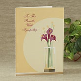 Personalized Sympathy Cards - Flowers - 7479