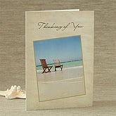 Personalized Thinking Of You Greeting Cards - Beach Scene - 7480
