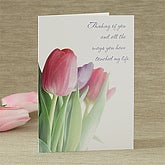 Floral Personalized Greeting Cards - Tulips - 7481
