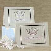 Personalized New Baby Greeting Cards - Royal Welcome - 7493