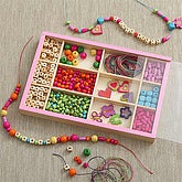 Girls Alphabet Bead Personalized Jewelry Making Kit - 7554