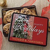 Holiday Wreath Personalized Gift Tin