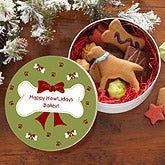 Personalized Dog Treat Tin for the Holidays - 7583