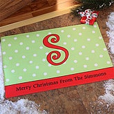 Personalized Holiday Doormats - Polka Dots - 7628
