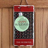 Personalized Christmas Decorations - Holiday Wall Plaque - Peace, Love, Joy - 7631