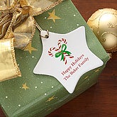 Personalized Christmas Gift Topper - Season's Greetings Ornament - 7649