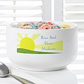 Personalized Cereal Bowls - Rise & Shine - 7689
