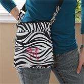 Personalized Zebra Print Purse with Monogram - 7708