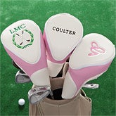 Ladies Personalized Golf Club Head Cover - Golf Crest