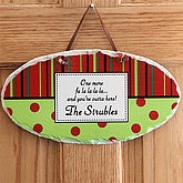 Personalized Holiday Slate Wall Plaque - Sweet & Sassy - 7772