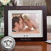 Personalized Digital Picture Frames - Engraved Wood - 7789