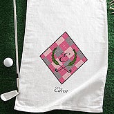 Personalized Ladies Golf Towel - Golf Pro - 7863