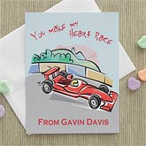 Race Car© Personalized Valentine Cards