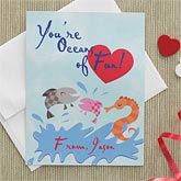 Oceans of Fun!© Personalized Valentine Cards