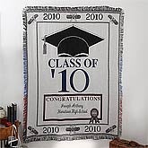 Personalized Graduation Gift Afghan - Class of 2010 - 7896
