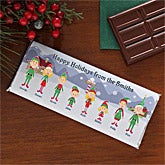 Personalized Christmas Candy Bar Wrapper - Elf Family - 7920
