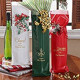 Personalized Christmas Wine Bags - 7927