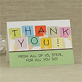 Personalized Thank You Cards - Thanks From Us All - 7940