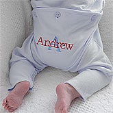Personalized Baby Boy Rompers - Blue - All About Me - 7994