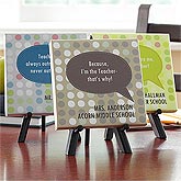 Personalized Teacher Canvas Keepsake Gift - Teacher Quotes - 8044
