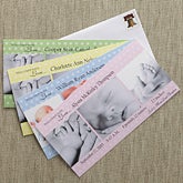 Three Photo Personalized Birth Announcements - Polka Dots - 8059 Three Photo Personalized Birth Announcements - Polka Dots - 8059